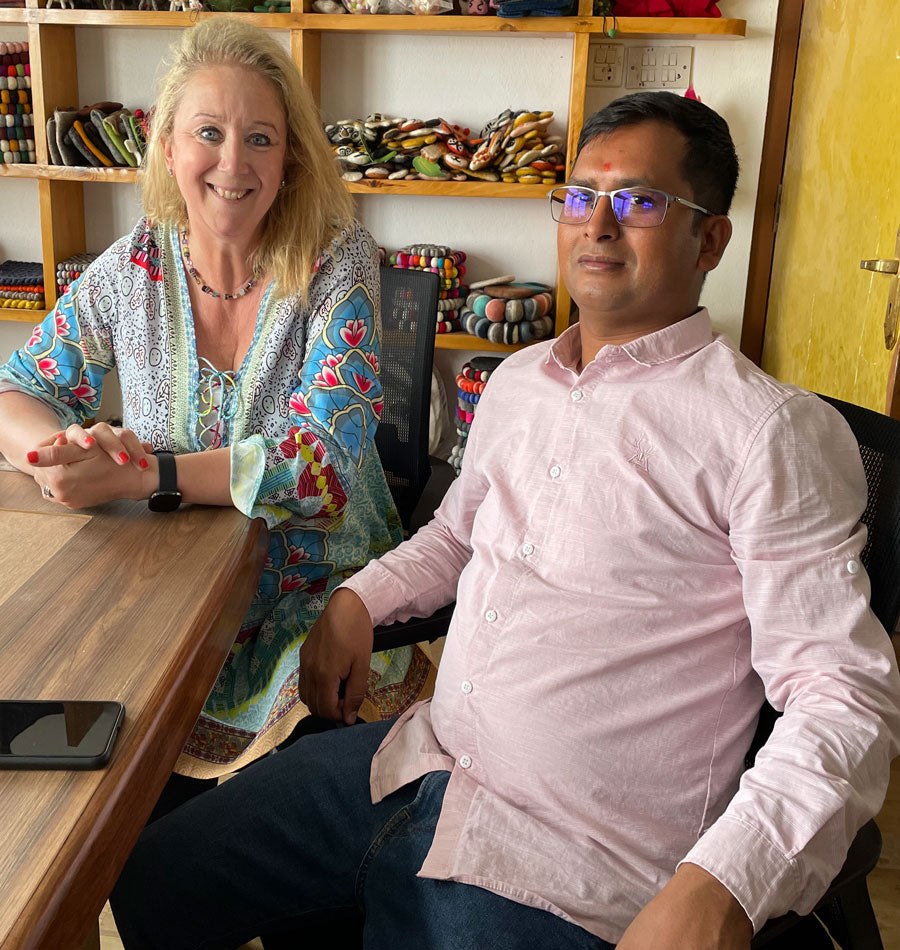 Lisa with Ishwor Devkota, a supplier to Douée for many years.