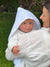 Baby Blanket / Swaddle Cloth - Polka Dot 'Hooded'