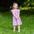 Girl's 'Butterfly Dress' - Raspberry Stripe