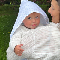 Baby Blanket / Swaddle Cloth - Polka Dot with Hood
