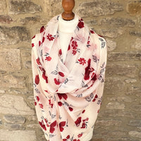 Cashmere Pashmina - Floral Red