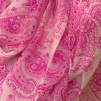 Cashmere Pashmina - Shocking Pink Paisley