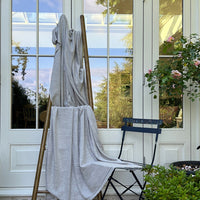 Cashmere Wool Throw / Blanket - Chocolate & Cream