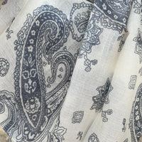 Cashmere Pashmina - Grey Paisley