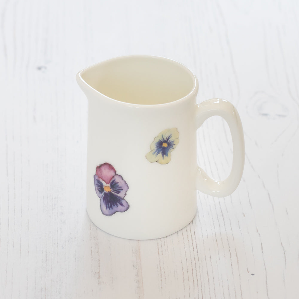 Bone China Jug - Pansies