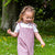 Girls Organic Cotton Dungarees - Fun, Breathable and Durable - Pink, Yellow and Purple Stripe