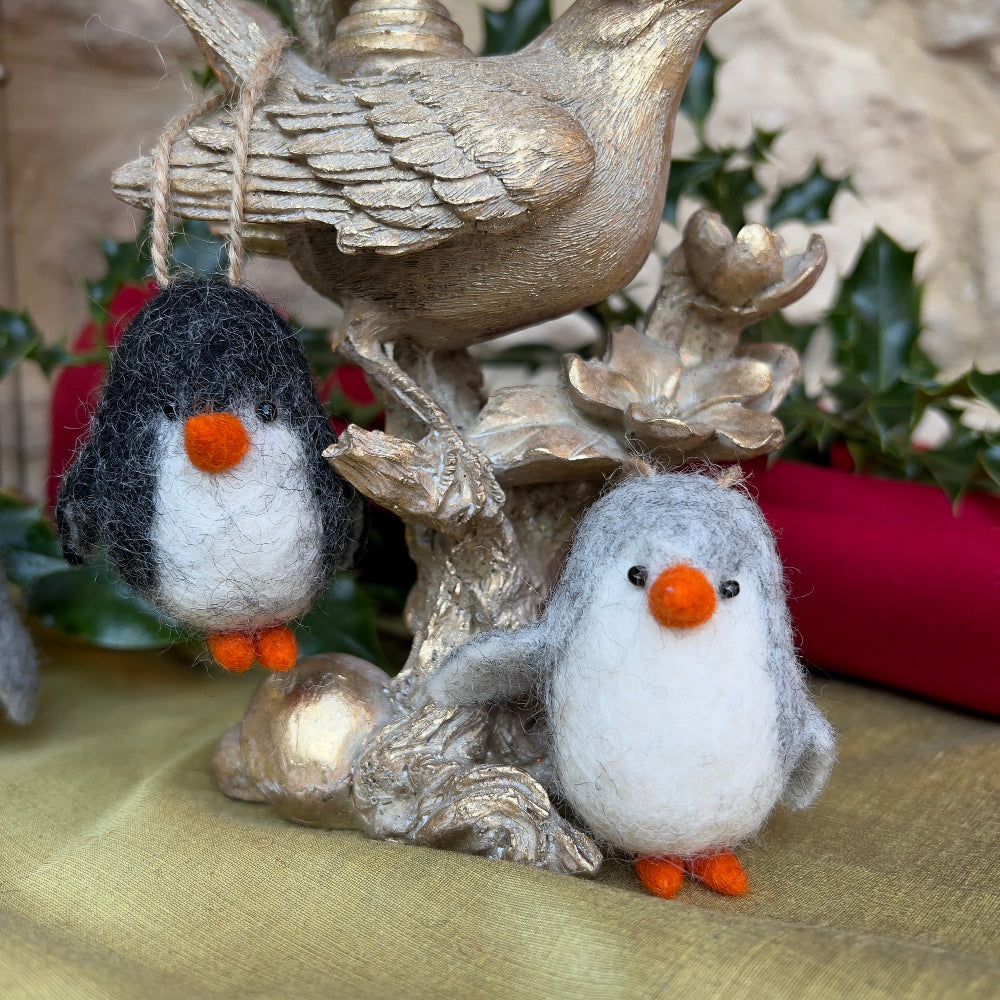 Handcrafted Felted Wool Penguin
