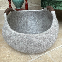 Handcrafted Pure Wool Felted Storage Basket
