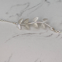 Handcrafted Silver 'Leaf' Bracelet