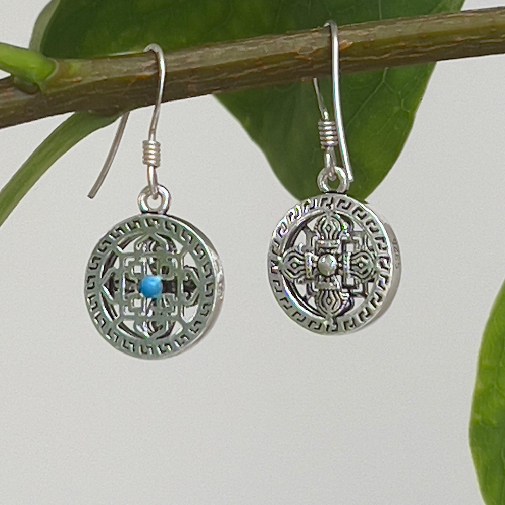 Silver Mandala Earrings