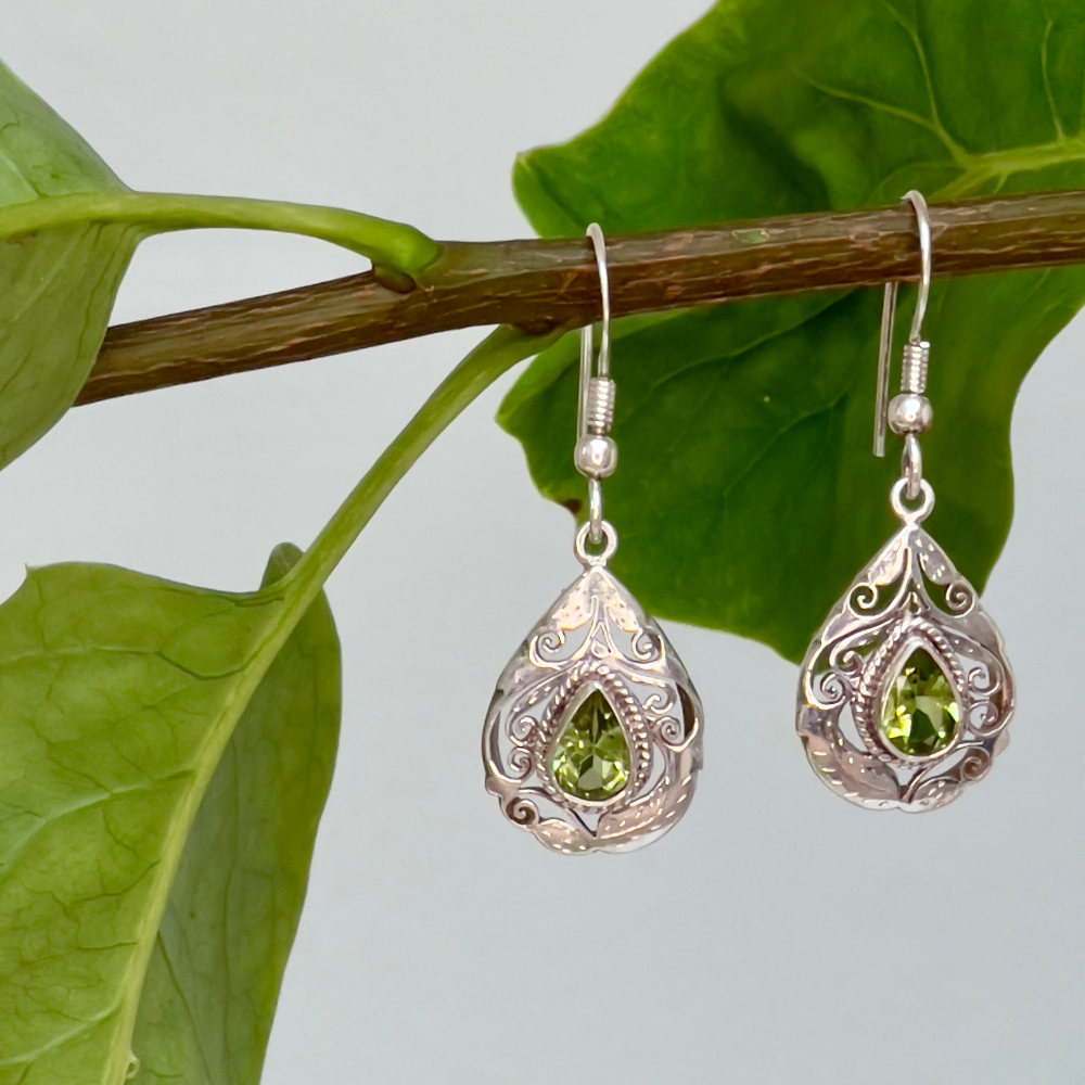 Peridot & Silver Earrings