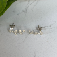 Silver 'Leaf' Earrings
