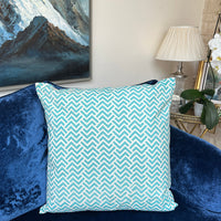 Hand Block Printed Organic Cotton Cushion - Parquet