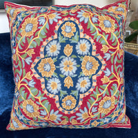 Handcrafted Crewel Work Cushion