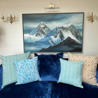 Hand Block Printed Organic Cotton Cushion - Parquet