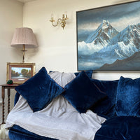 Cashmere Wool Throw / Blanket - Chocolate & Cream