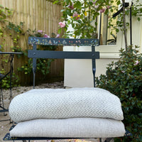 Cashmere Wool Throw / Blanket - Chocolate & Cream