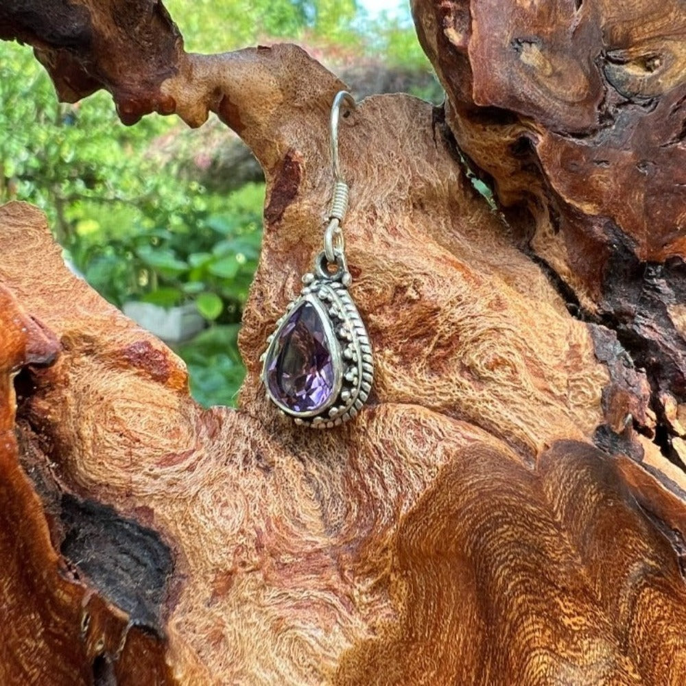 Amethyst &amp; Silver Earrings