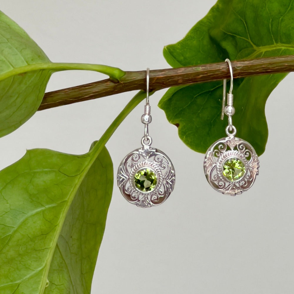 Peridot & Silver Earrings