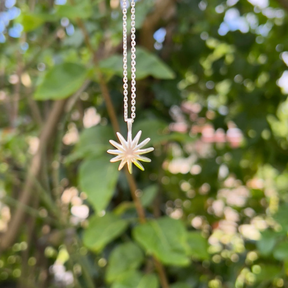 Silver &#39;Sun &amp; Star&#39; Necklace