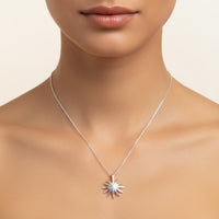 Handcrafted Silver 'Sun & Star' Necklace