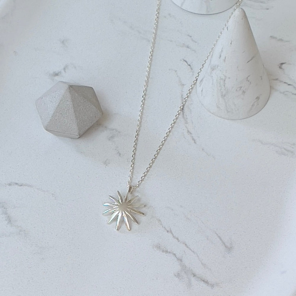 Silver 'Sun & Star' Necklace