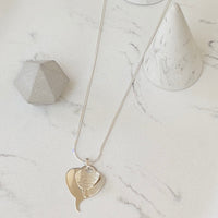 Handcrafted Silver 'Pipal Leaf' Necklace