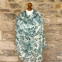 Cashmere Pashmina - Paisley & Leaves