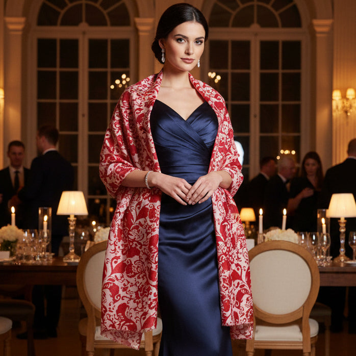 Cashmere Pashmina - Statement Red
