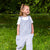 Unisex Organic Cotton Dungarees - Off White & Blue Stripe