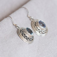 Silver & Aqua Marine Earrings