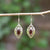 Douée -  Silver & Garnet Earrings
