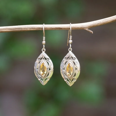 Douée -  Silver &amp; Citrine Earrings