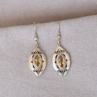 Silver & Citrine Earrings