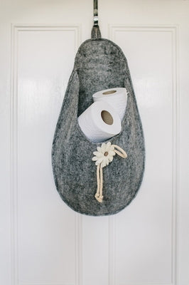 Douée -  Pure Wool Felted Storage - Grey