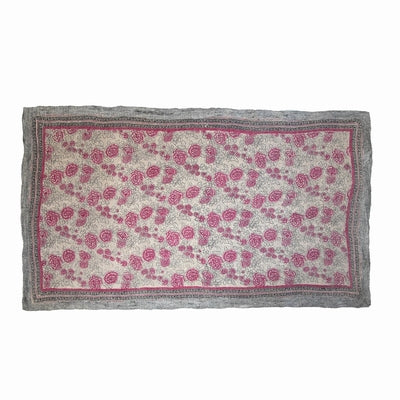Douée -  Pure Wool Felted Floral Rug - Grey