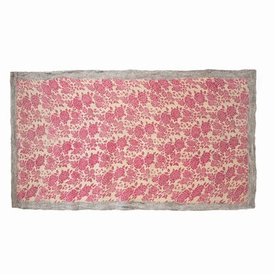 Douée -  Pure Wool Felted Floral Rug - Milk Chocolate