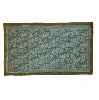 Douée -  Pure Wool Felted Floral Rug - Green