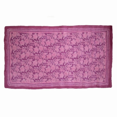 Douée -  Pure Wool Felted Floral Rug - Purple