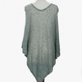 Cashmere Poncho - Grey Marl