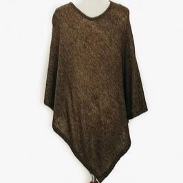 Cashmere Poncho - Chocolate