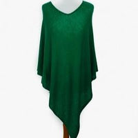 Cashmere Poncho - Leafy Green