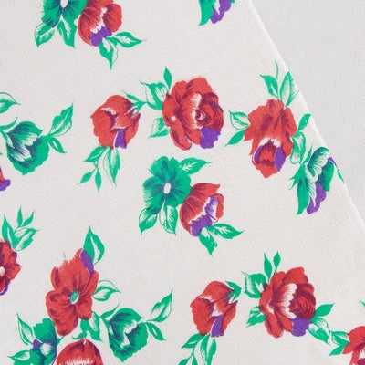 Douée -  Cashmere Printed Pashmina - Red Rose