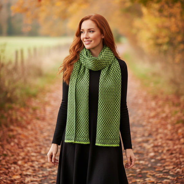 Cashmere Scarf - Lime Green