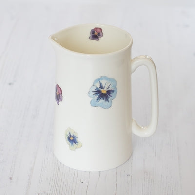 Bone China Jug - Pansies