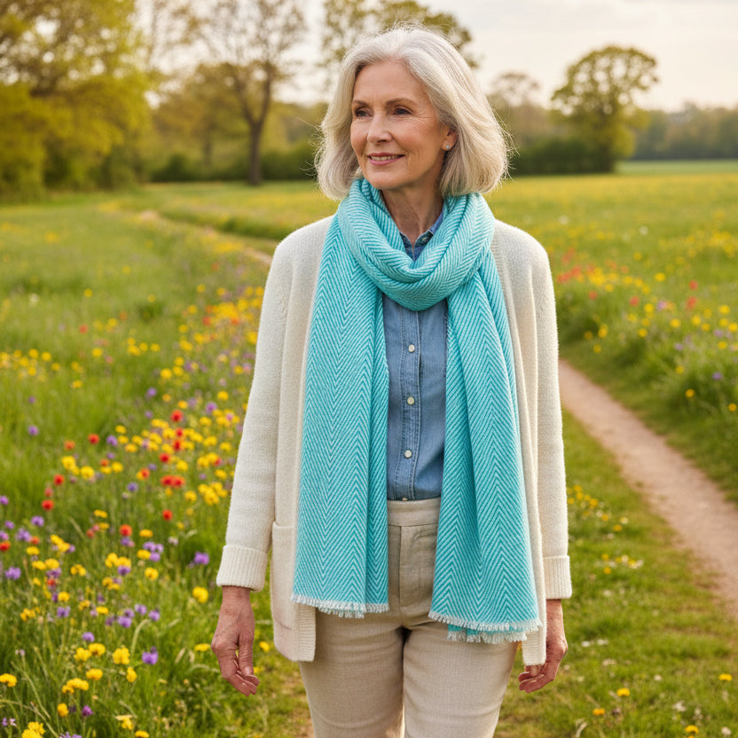 Douée -  Cashmere Scarf - Turquoise