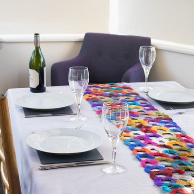 Douée -  Merino Wool Scarf - Multicoloured Circles