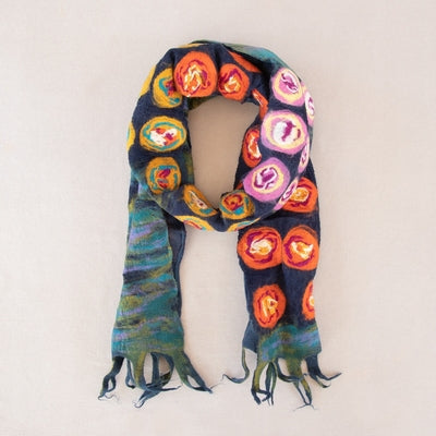 Douée -  Merino Wool Scarf - Floral