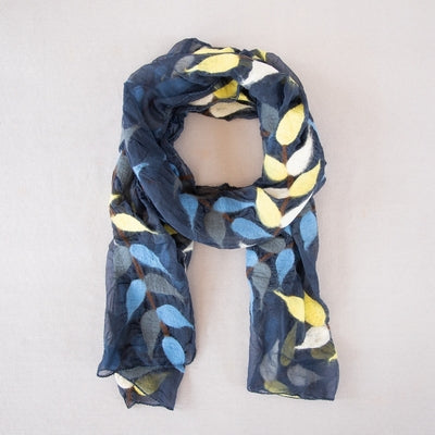 Douée -  Merino Wool Scarf - Leaves