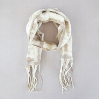 Merino Wool Scarf - Cream & Fawn